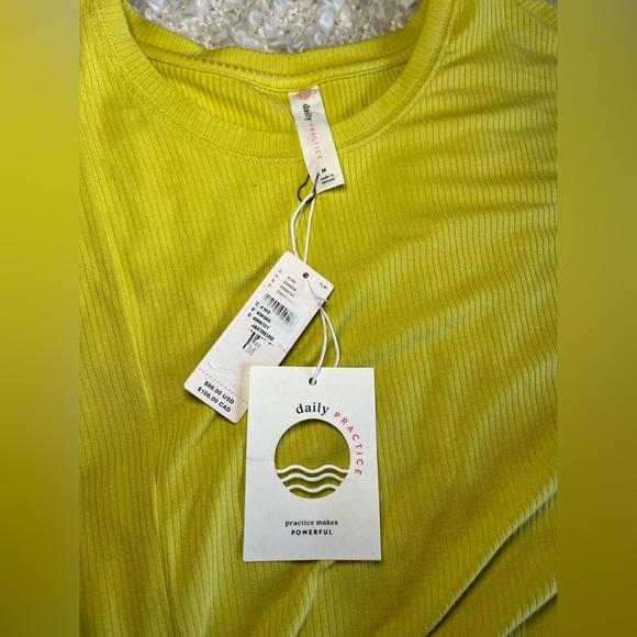 ✨NWT✨Daily Practice by Anthropologie. Nico Tie-Waist Dress Chartreuse. Size M - Picture 12 of 14